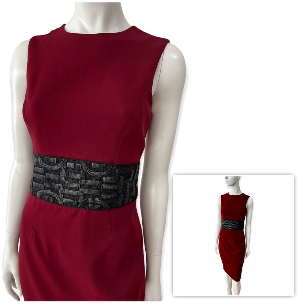 Avante Garde Minimalist Karen Millen Pencil Midi Dress